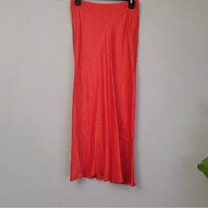 & Other Stories Satin Midi Slip Skirt